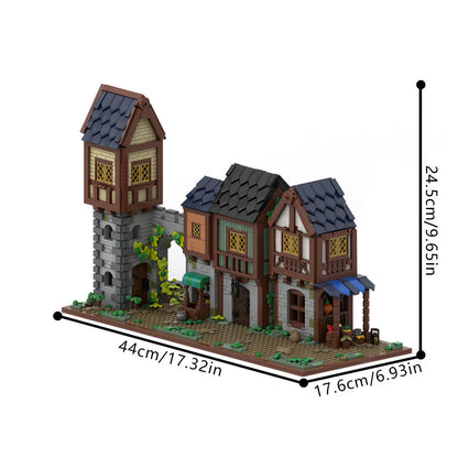 Medieval Market Street Building Kit | Compatible MOC - 4