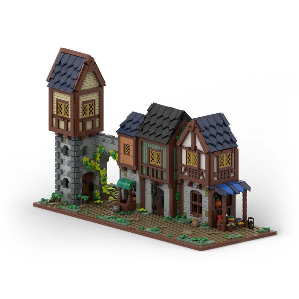 Medieval Market Street Building Kit | Compatible MOC - 5