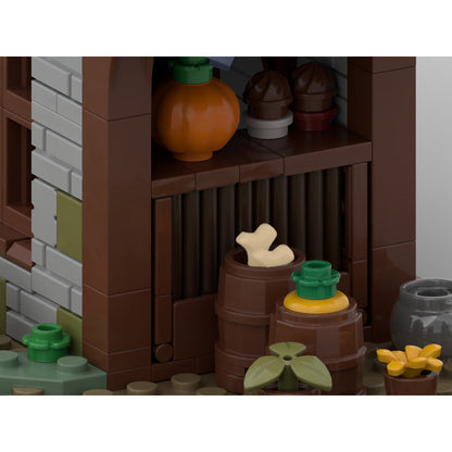 Medieval Market Street Building Kit | Compatible MOC - 6