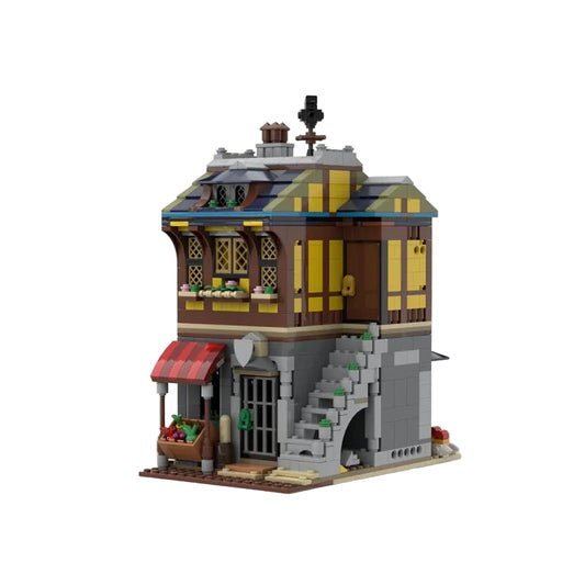 Medieval Merchant's House Building Kit | LEGO-Compatible MOC - 1