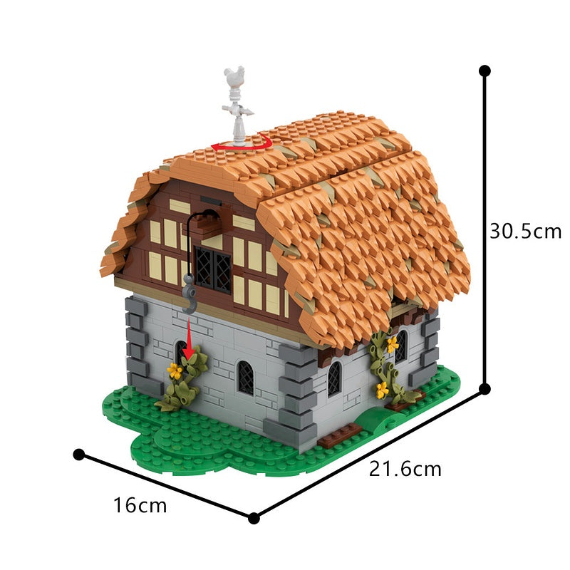 Medieval Mill Village Raid Building Kit | Compatible MOC - 4
