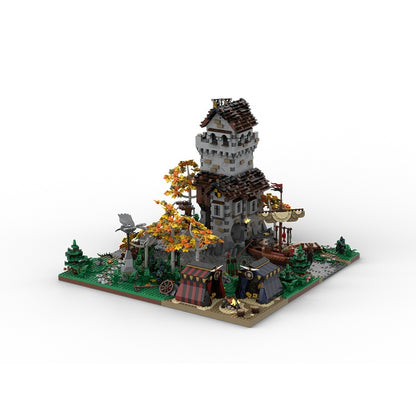 Medieval Raven Watchtower & Riverside Camp MOC Building Kit - 1