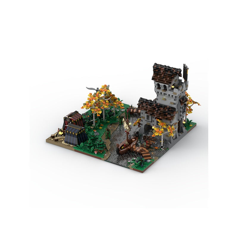 Medieval Raven Watchtower & Riverside Camp MOC Building Kit - 4