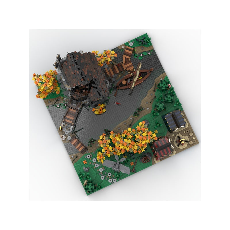 Medieval Raven Watchtower & Riverside Camp MOC Building Kit - 6