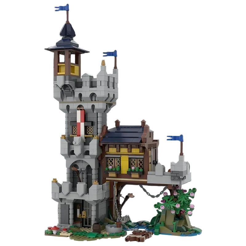 Medieval River Outpost Watchtower MOC Architecture Building Kit - 1