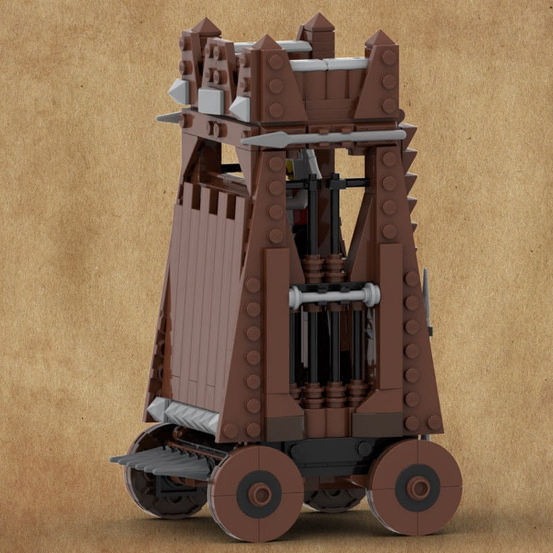 Medieval Siege Tower MOC Building Kit | Castle Assault Architecture Model - 2