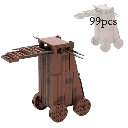 Medieval Siege Tower MOC Building Kit | Castle Assault Architecture Model - 7
