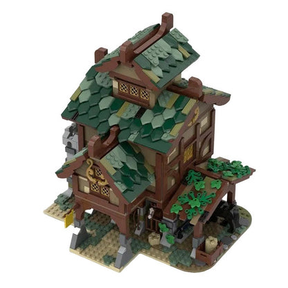 Medieval Stables MOC Building Kit | Historic Village Architecture Model - 4