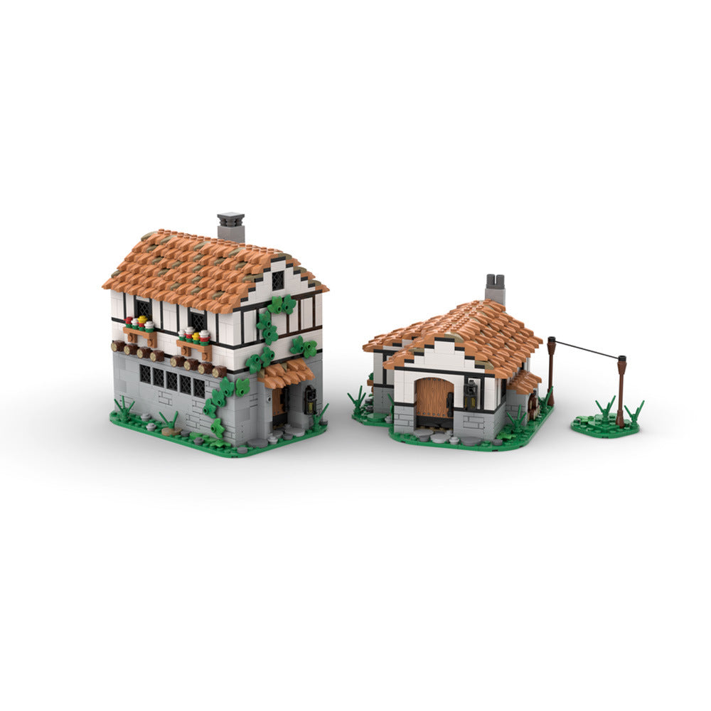 Medieval Tavern and Homestead Building Kit | LEGO-Compatible MOC - 1