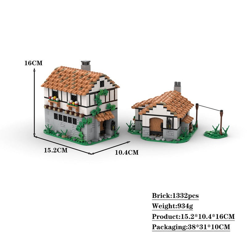 Medieval Tavern And Homestead MOC Building Kit | Village Architecture - 2