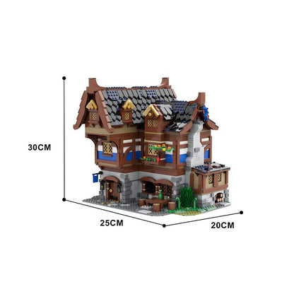 Medieval Tavern & Inn MOC Building Kit | Historic Village Architecture - 7