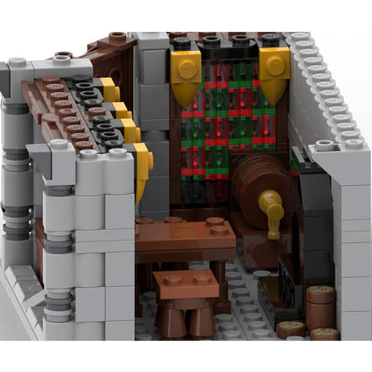 Medieval Tavern MOC Building Kit | Historic Inn Architecture Model - 2