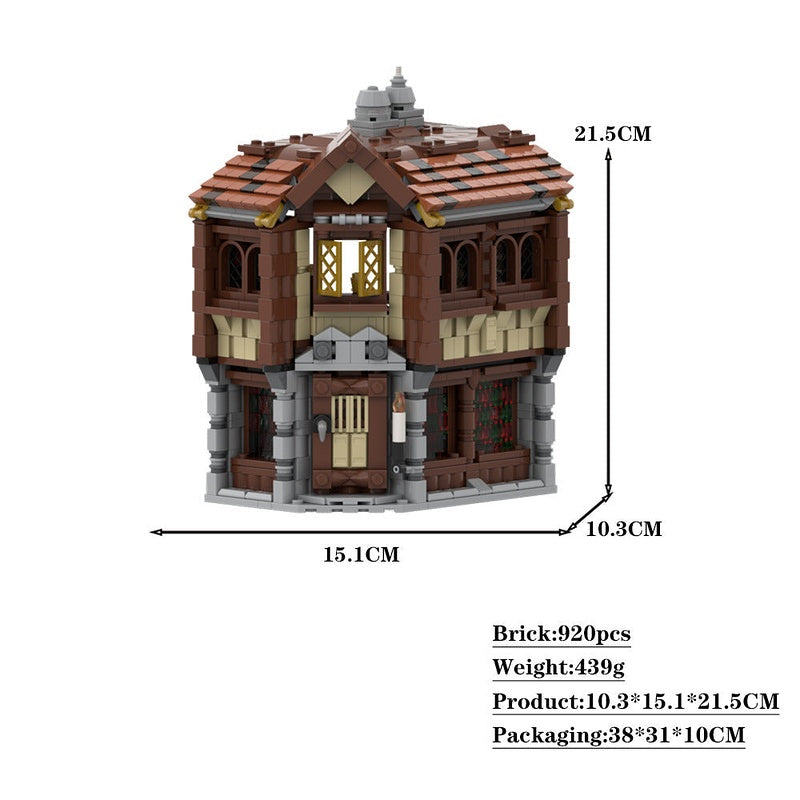Medieval Tavern MOC Building Kit | Historic Inn Architecture Model - 3
