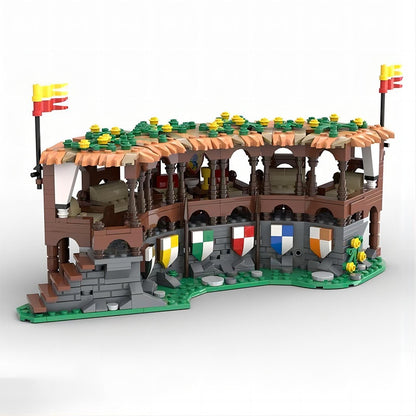Medieval Tournament Grandstand MOC Noble Gallery Building Kit - 1