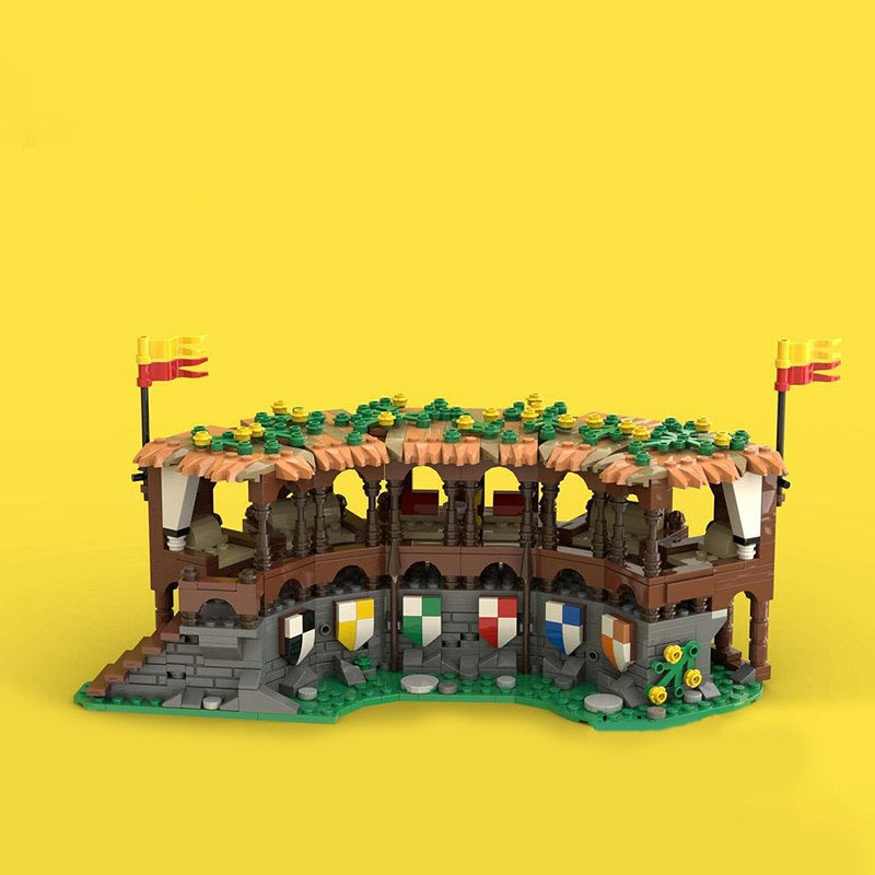 Medieval Tournament Grandstand MOC Noble Gallery Building Kit - 2