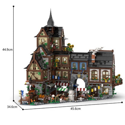 Medieval Town Centre MOC Building Kit | Historic Village Architecture - 10