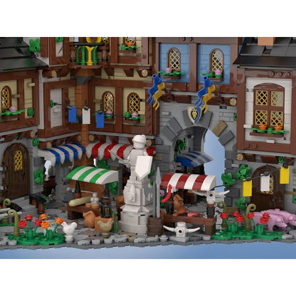 Medieval Town Centre MOC Building Kit | Historic Village Architecture - 4