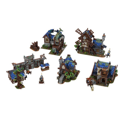 Medieval Town MOC Building Kit | Historic Village Architecture Bundle - 5