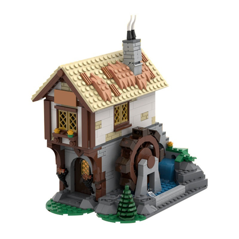 Medieval Town Square Blacksmith MOC Building Kit | Historic Forge - 1