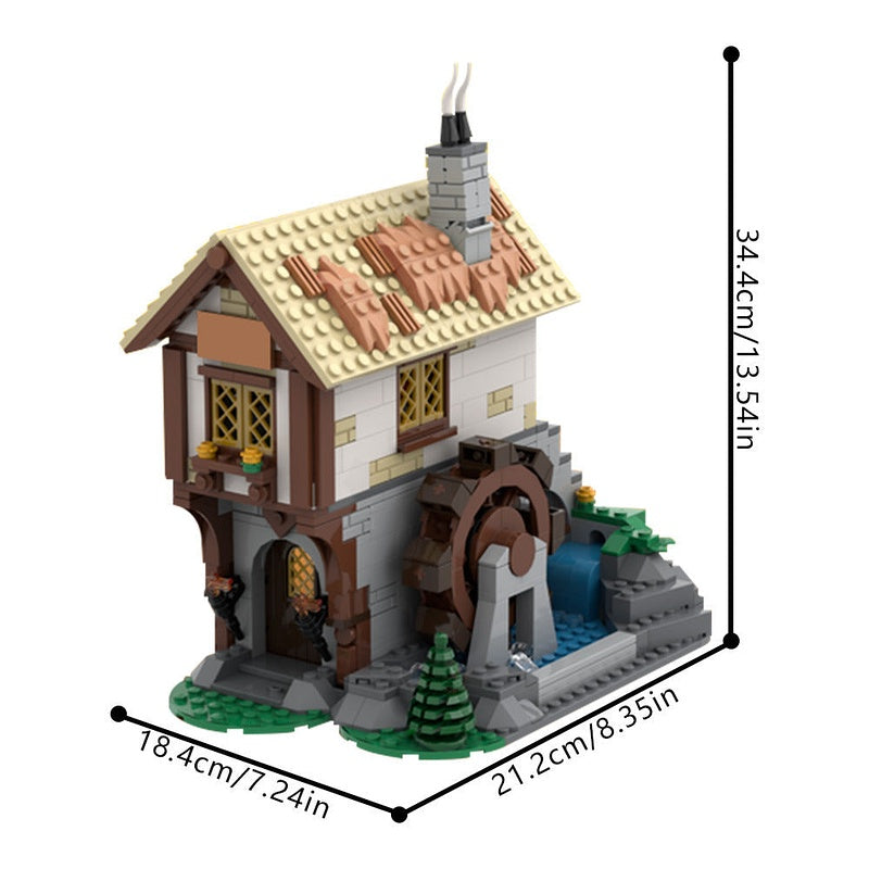 Medieval Town Square Blacksmith MOC Building Kit | Historic Forge - 3