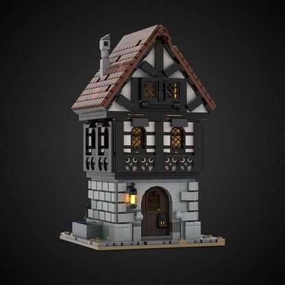 Medieval Townhouse MOC Building Kit | Historic Village Architecture Model - 4