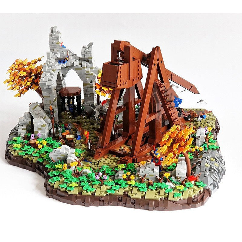 Medieval Trebuchet MOC Building Kit | Historic Siege Machine Model - 3