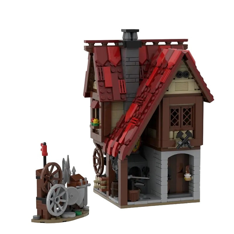 Medieval Village Blacksmith MOC Building Kit | Forge Workshop - 1