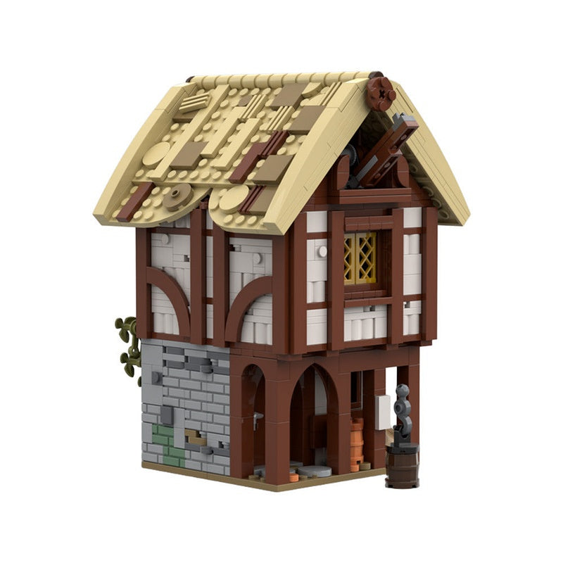 Medieval Warehouse MOC Building Kit | Historic Village Storage House - 3