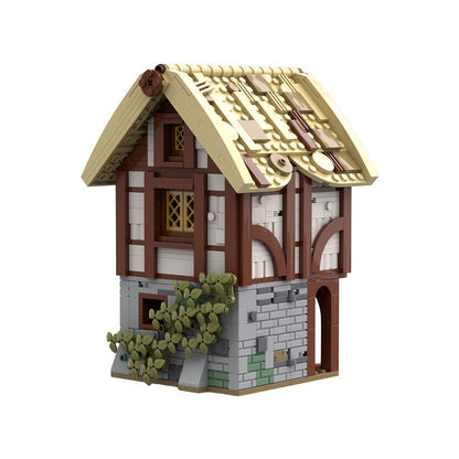 Medieval Warehouse MOC Building Kit | Historic Village Storage House - 5
