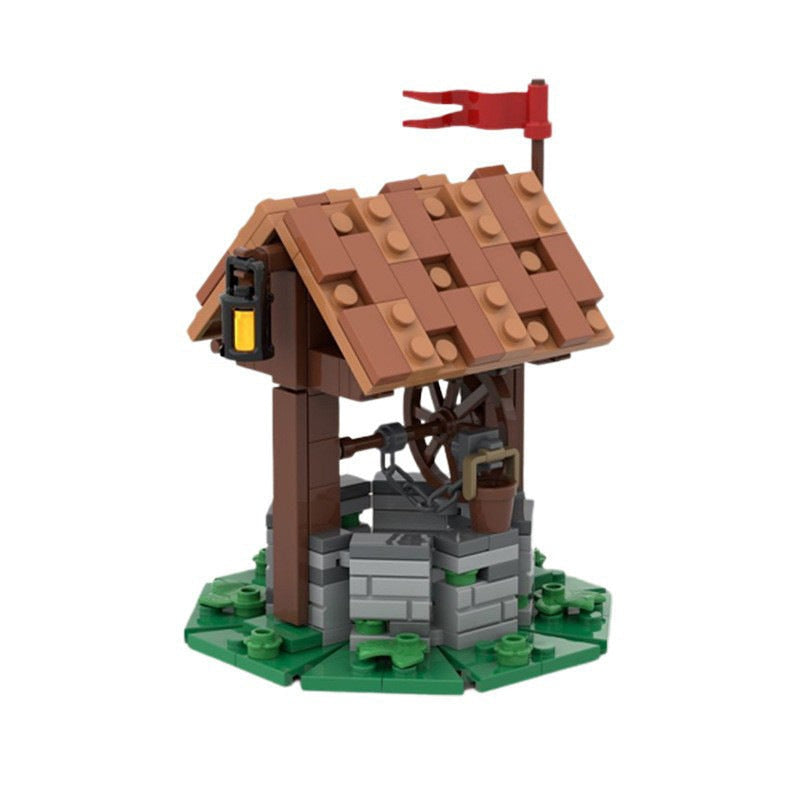Medieval Well MOC Building Kit | Historic Village Architecture Model - 2