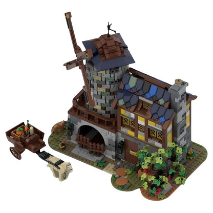 Medieval Windmill & Farmhouse MOC Building Kit - 3