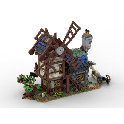 Medieval Windmill & Miller's House MOC Building Kit - 3