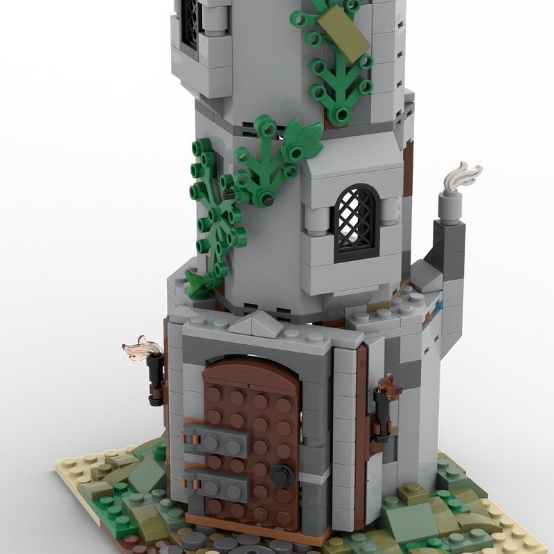 Medieval Wizard's Tower Blue Spire MOC Building Kit - 5