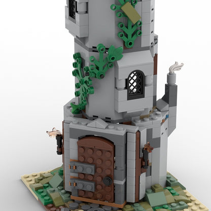 Medieval Wizard's Tower Blue Spire MOC Building Kit - 5