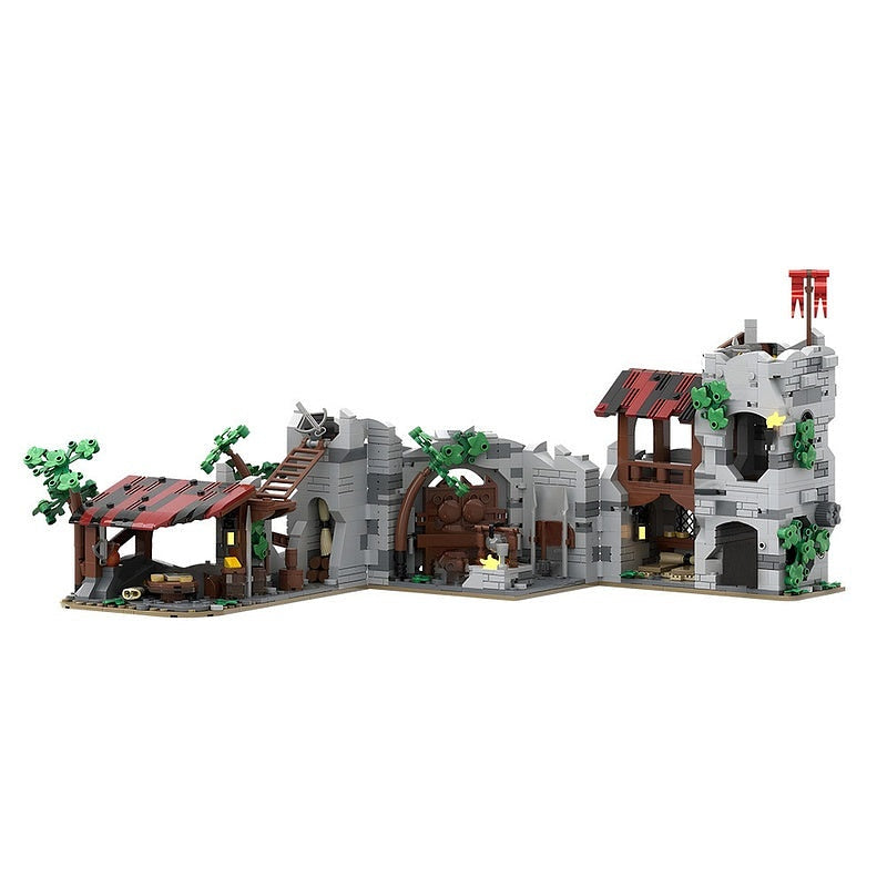 Medieval Wolf Den Fortress MOC Fantasy Castle Building Kit - 2