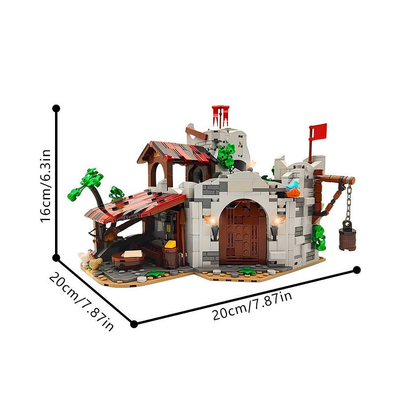 Medieval Wolf Den Fortress MOC Fantasy Castle Building Kit - 3