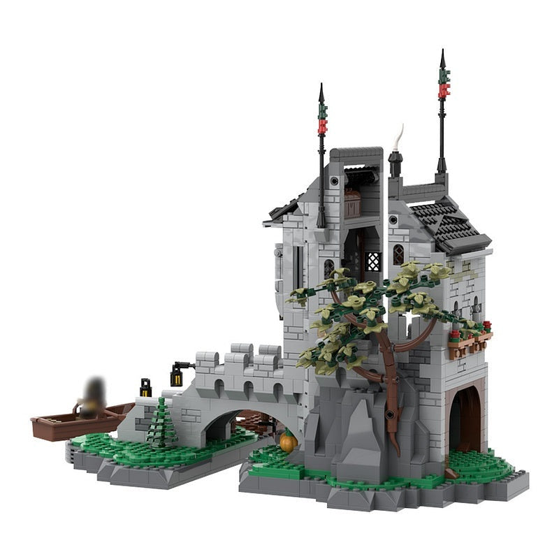 Medieval Wolfpack Watchtower MOC Building Kit | Castle Tower Architecture - 2