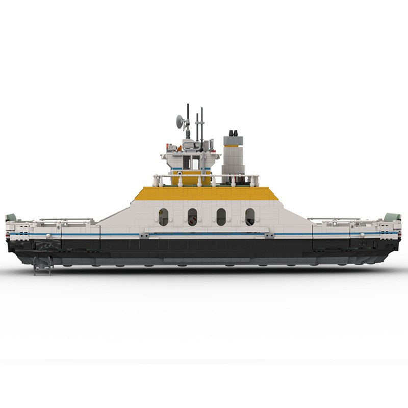 Medium Car Ferry MOC Building Kit - Custom Maritime Transport Construction Model - 3