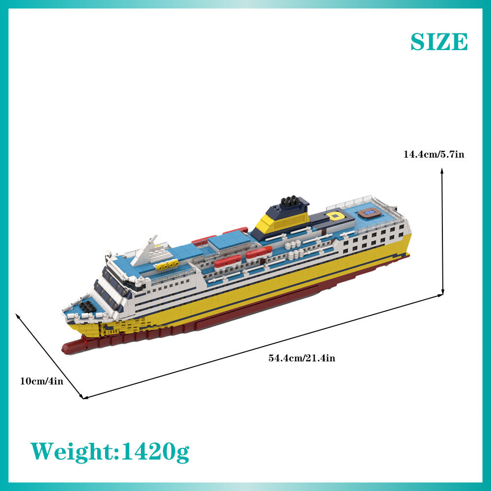 Mega Express Building Kit | Italian Cruiseferry Ship | Compatible MOC - 3