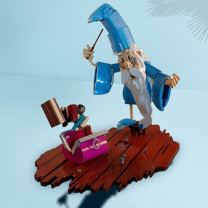 Merlin Fantasy Wizard MOC Building Kit | Medieval Character Figure Model - 3