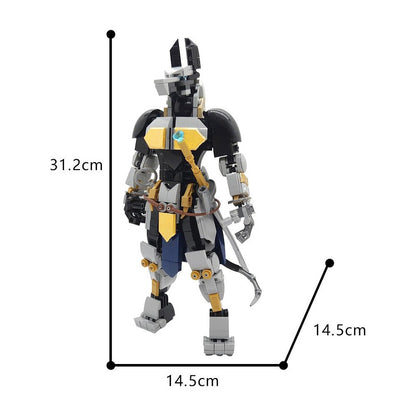 Metal Anubis MOC Building Kit | Ancient Mechanical Guardian Model - 4