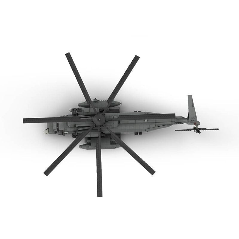 MH-53 Heavy Lift Helicopter MOC Building Kit | 1:35 Scale Aircraft Model - 3