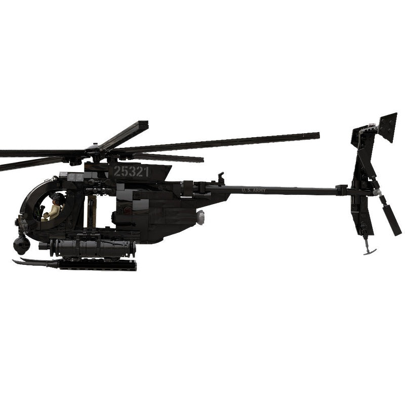 MH-6 Little Bird Helicopter MOC Building Kit | Tactical Aircraft Model - 2