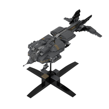 Micro Alien Utility Dropship Flying Vehicle Building Kit | LEGO-Compatible MOC - 3