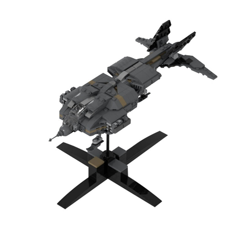 Micro Alien Utility Dropship MOC Flying Vehicle Building Kit - 1