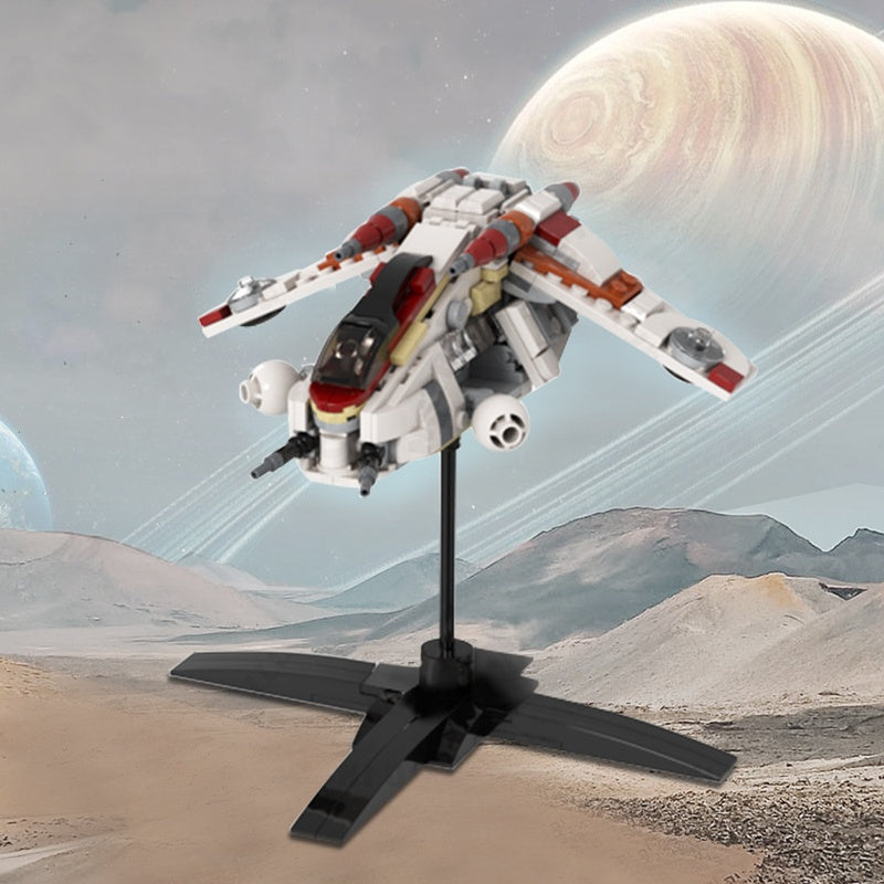 Micro Galactic Republic Gunship Building Kit | LEGO-Compatible MOC - 1