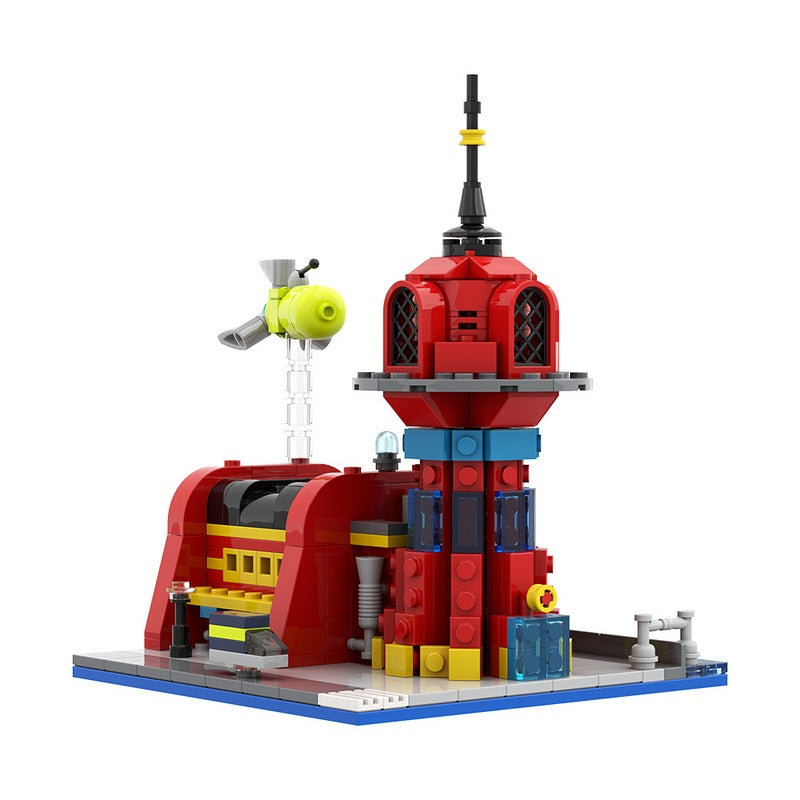 Micro Space Courier Hub & Cargo Ship Diorama Building Kit | LEGO-Compatible MOC - 5