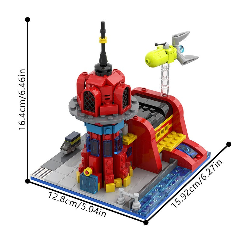 Micro Space Courier Hub & Cargo Ship Diorama Building Kit | LEGO-Compatible MOC - 6