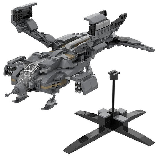 Micro Space Gunship Dropship Lander MOC Building Kit - 1