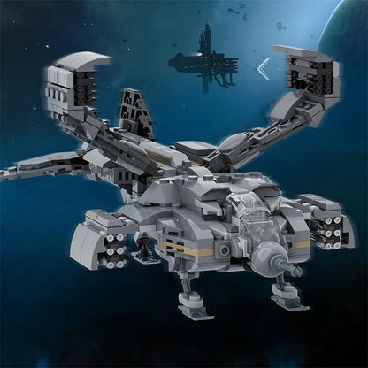 Micro Space Gunship Dropship Lander MOC Building Kit - 3